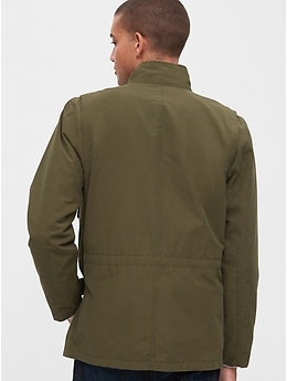 GAP Mens Essential Khaki Slim Fit Army Jacket Green 28X30 at