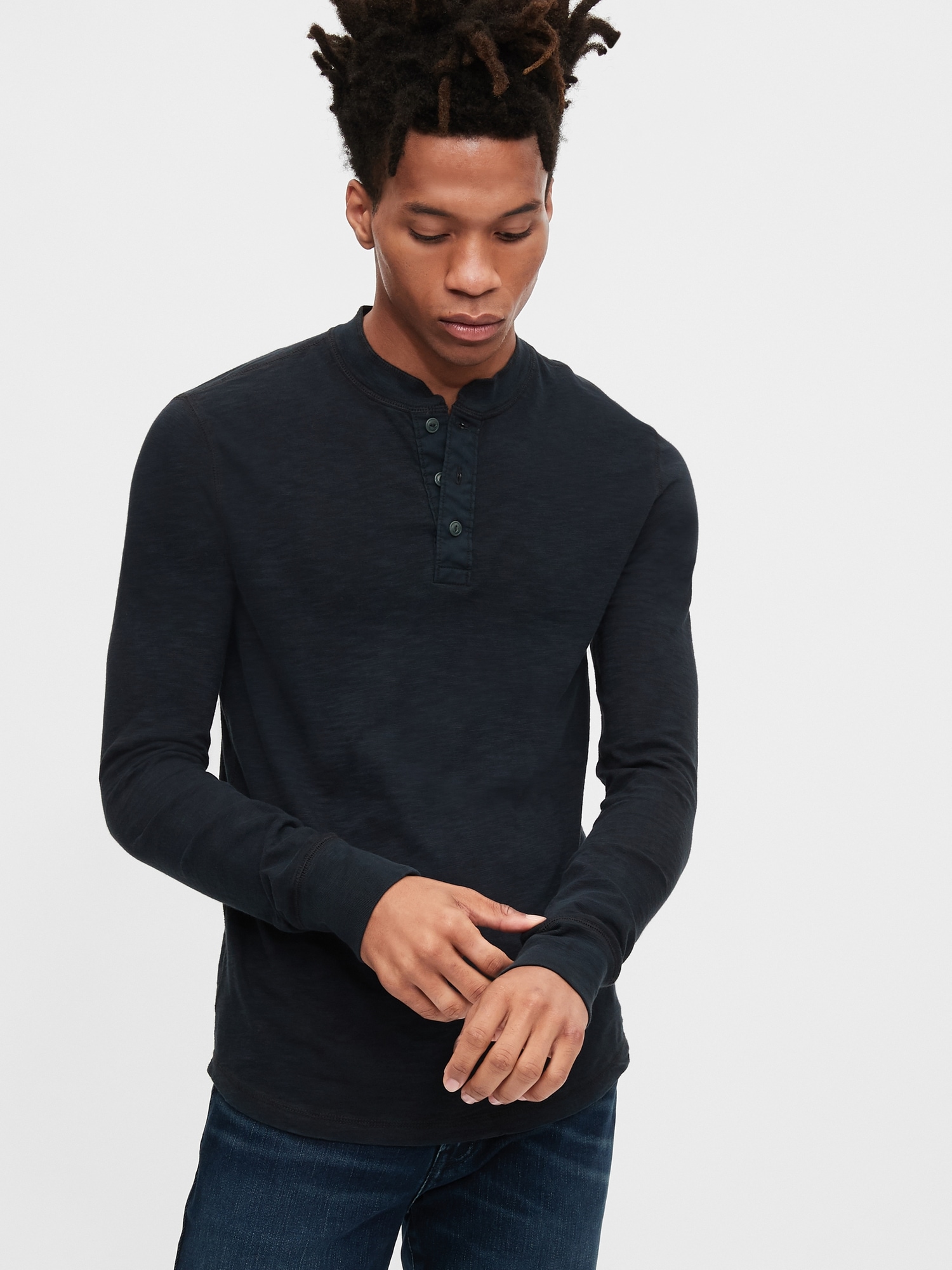 gap henley t shirt