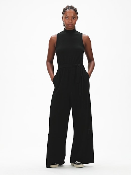 Sleeveless Mock Neck Jumpsuit