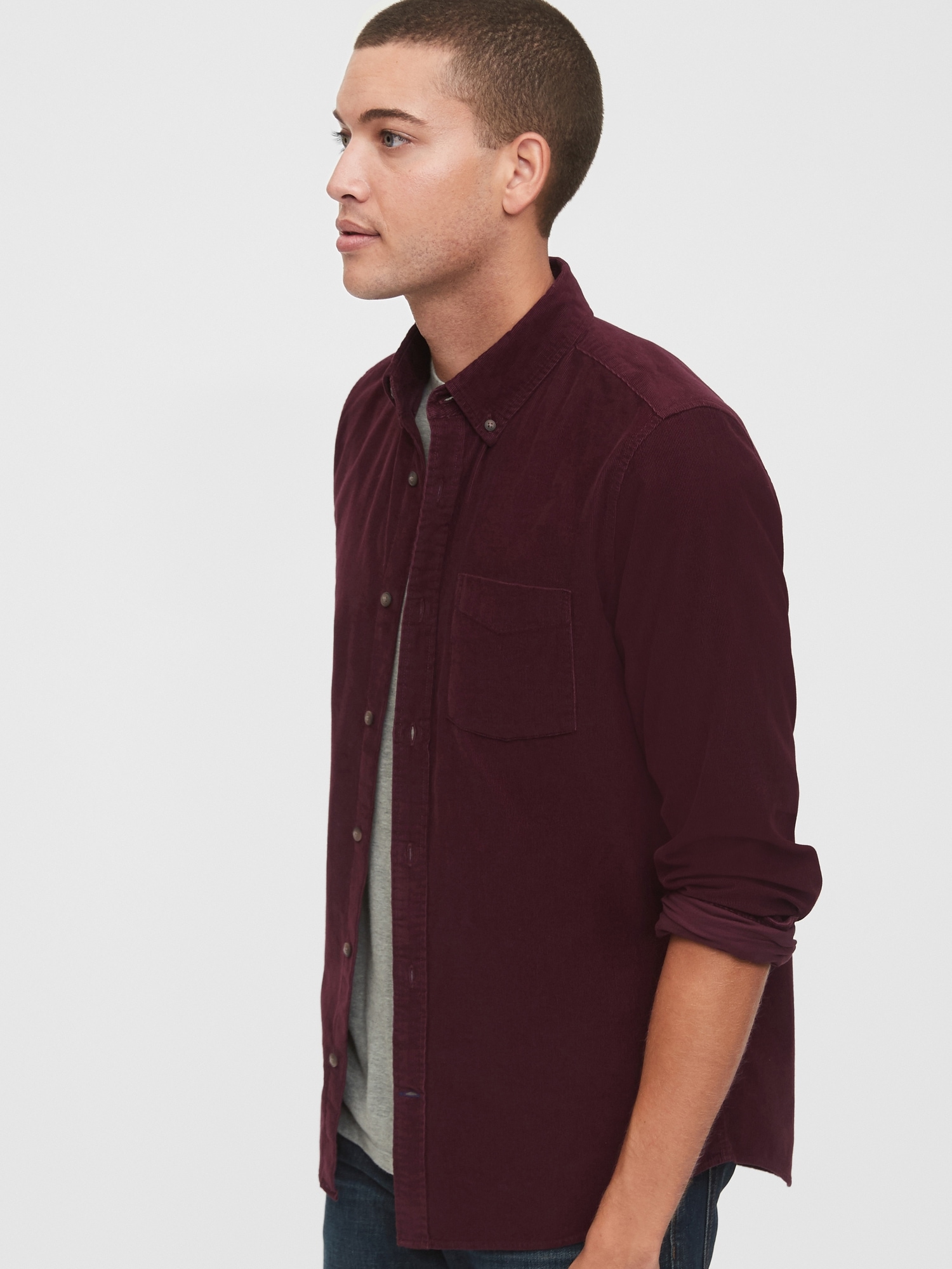 Corduroy Shirt in Slim Fit | Gap