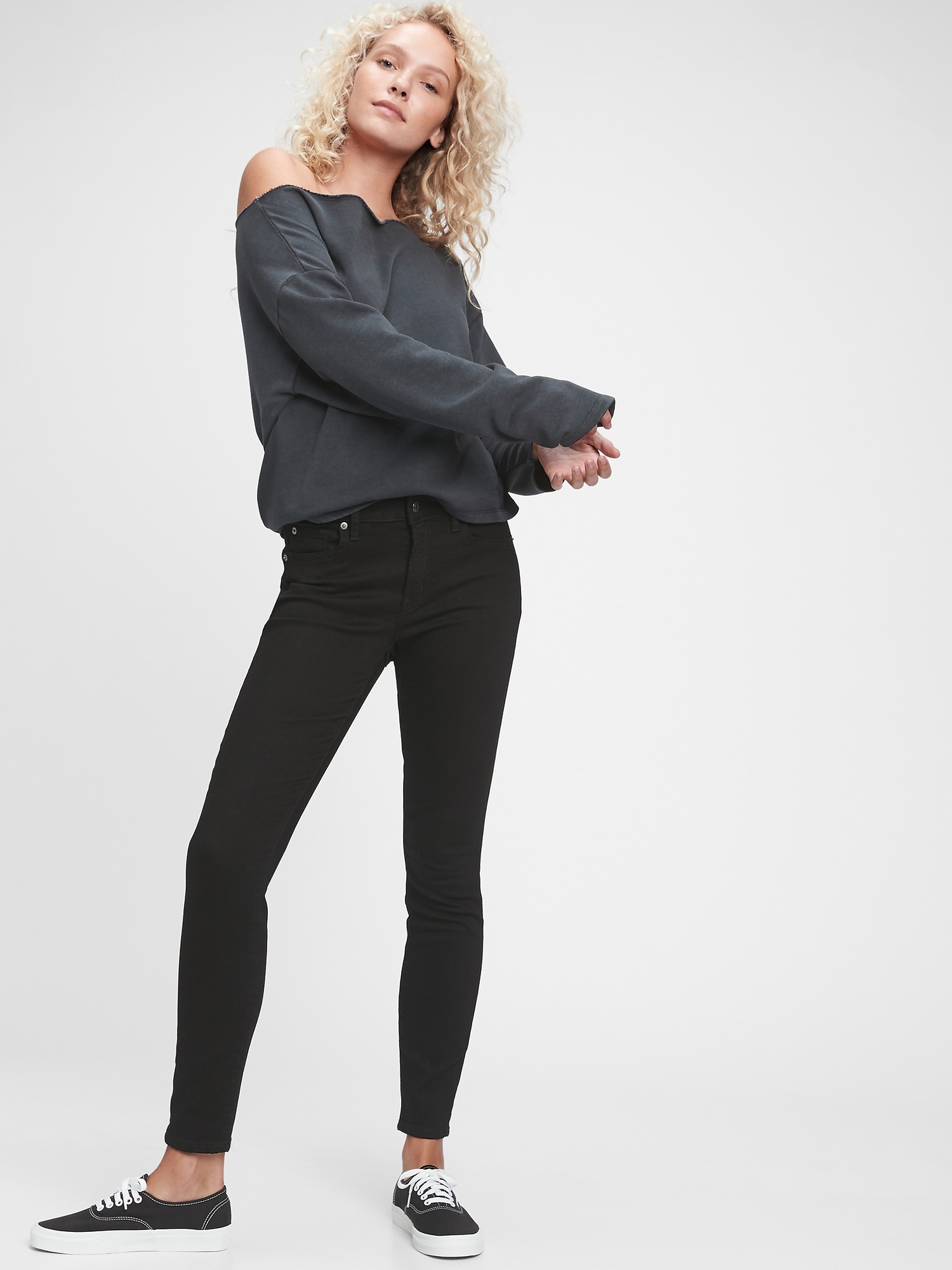 GAP, Jeans, Gap Mid Rise Jeggings Petite 29 In Black