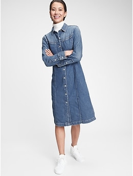 Denim western outlet dress