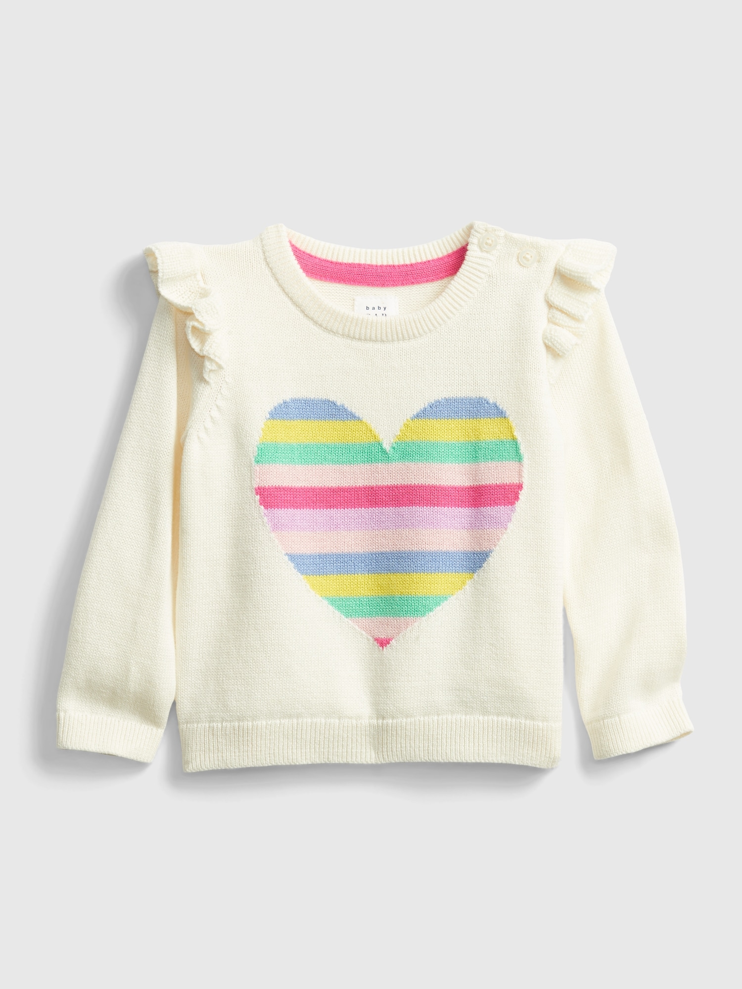 Gap rainbow 2024 heart sweater