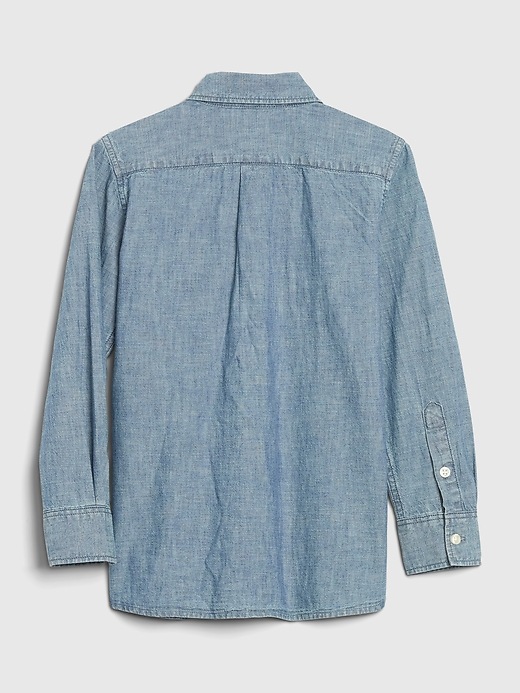 Image number 3 showing, Kids Chambray Button-Up Shirt