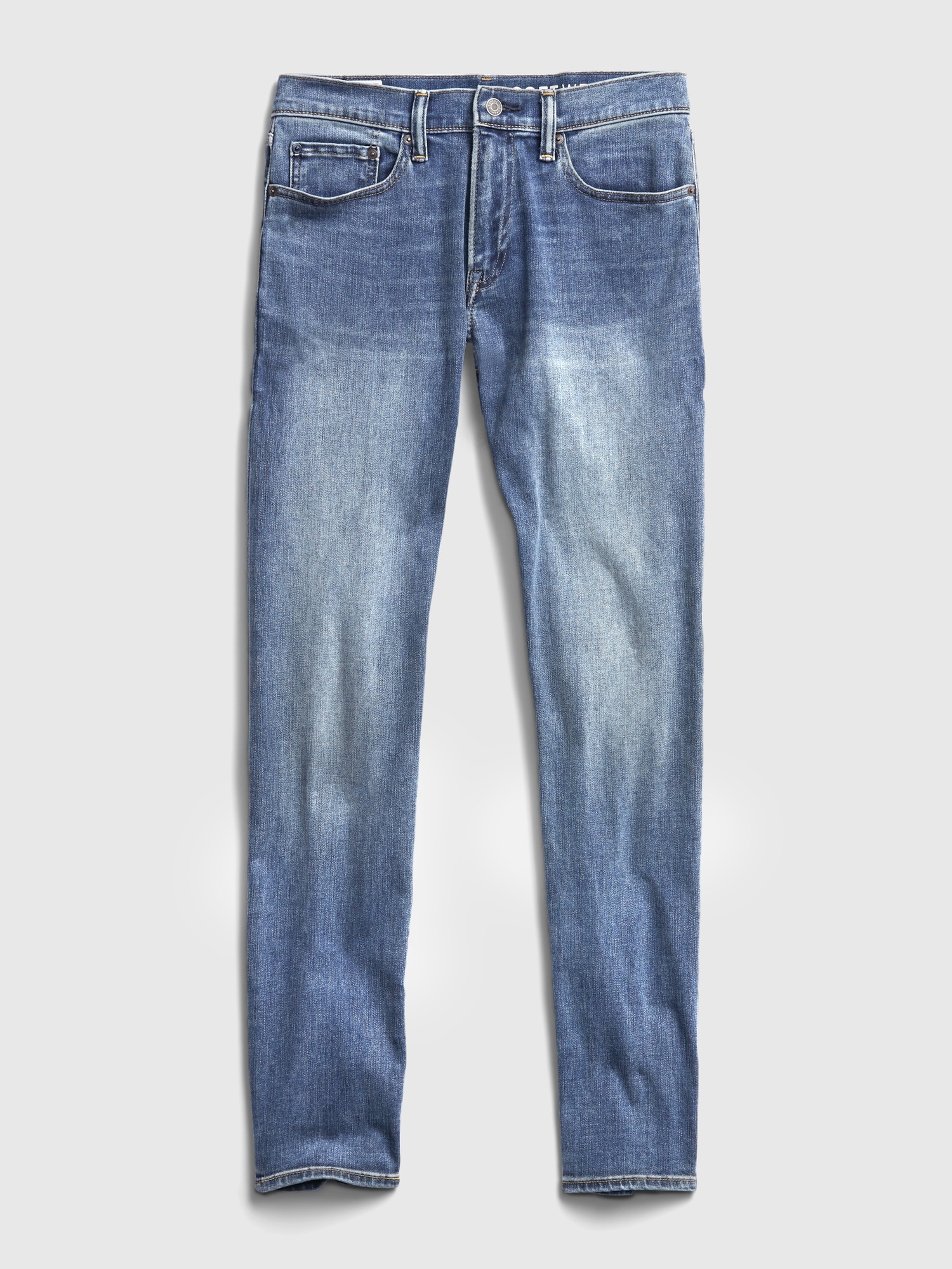 GAP Mens Soft Wear Slim Fit Jeans, Light Wash, 36W x 34L US at