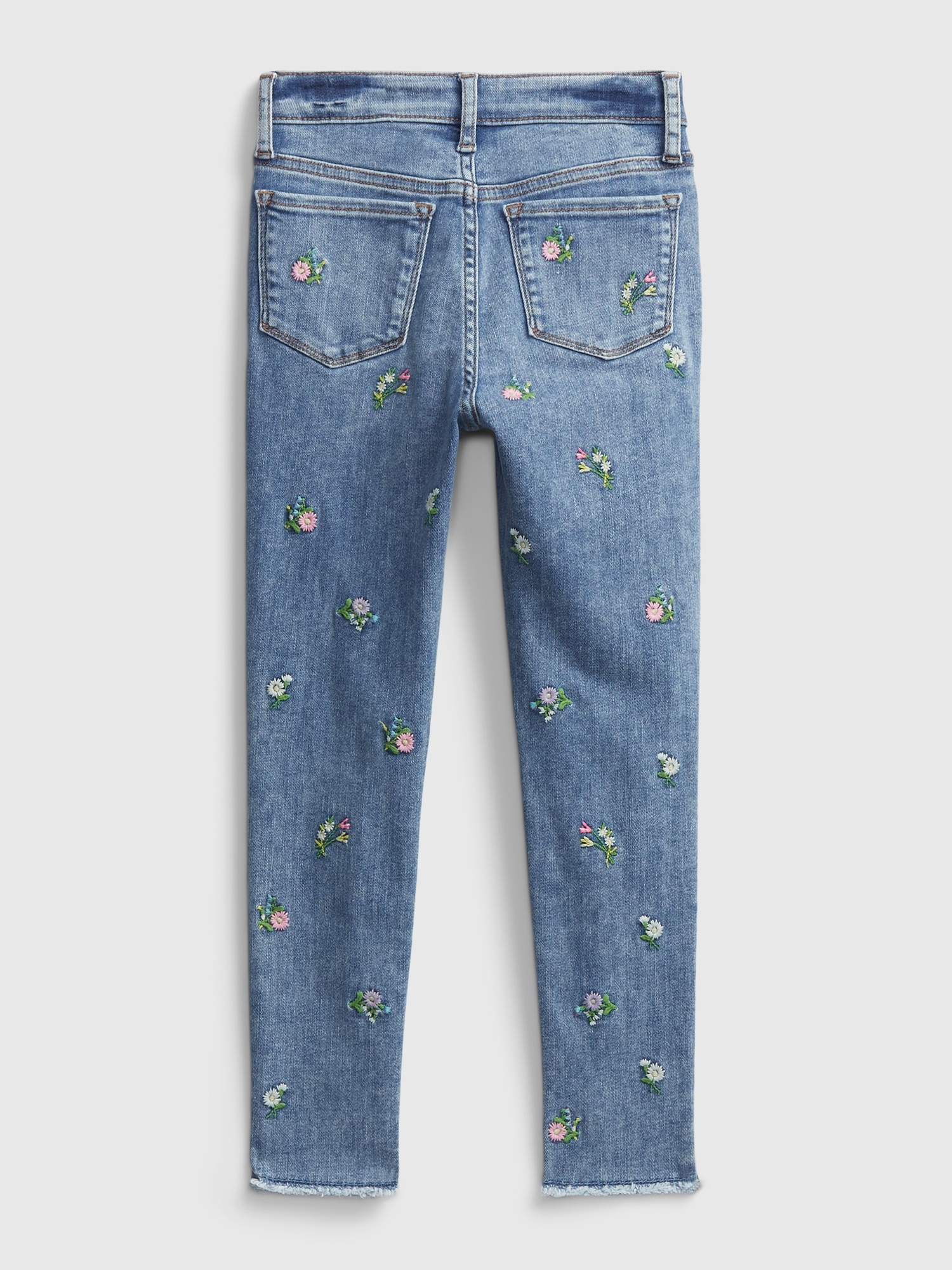 Toddler Embroidered Girlfriend Ankle Jeans
