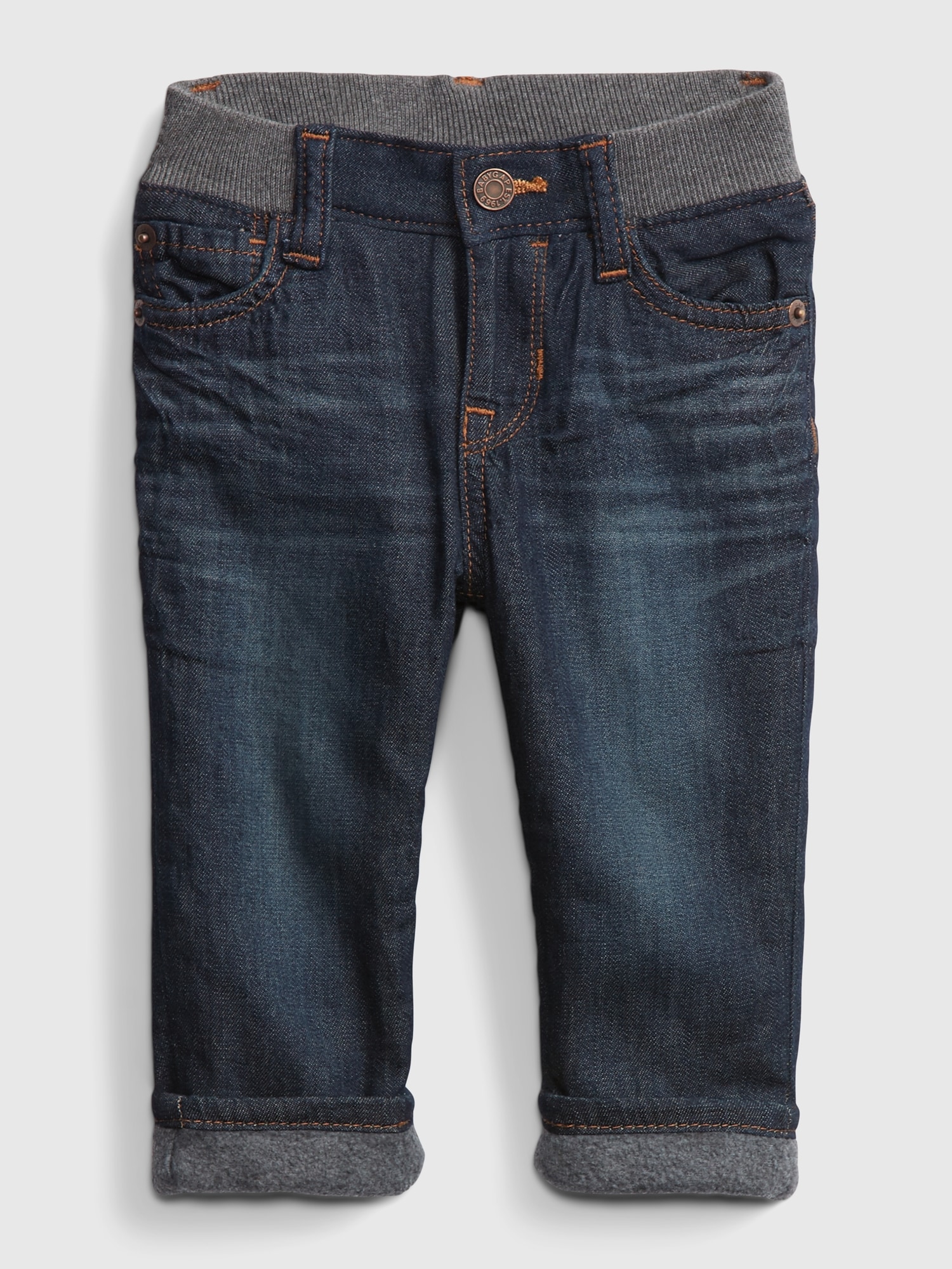 Baby Straight Fleece Lined Jeans