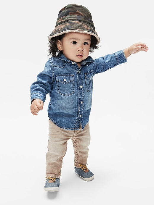 Lightweight Imitation Denim Baby Girl Suit With Short Elastic Top And Nine  Point Pants Perfect Summer Twinset Clothing For Children 210625 From Bai09,  $14.09