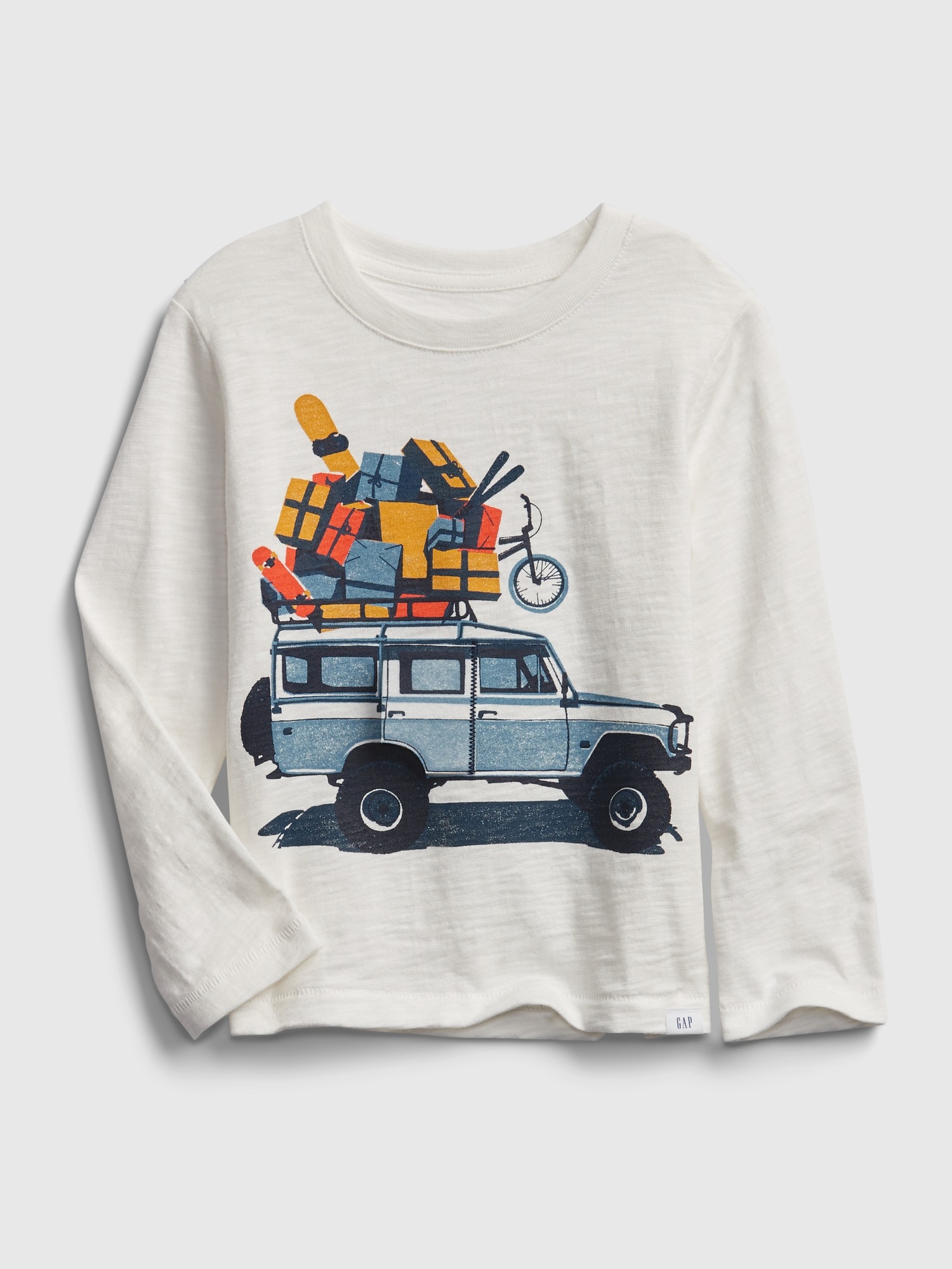 Oversized Extended Neck Car Graphic T-shirt