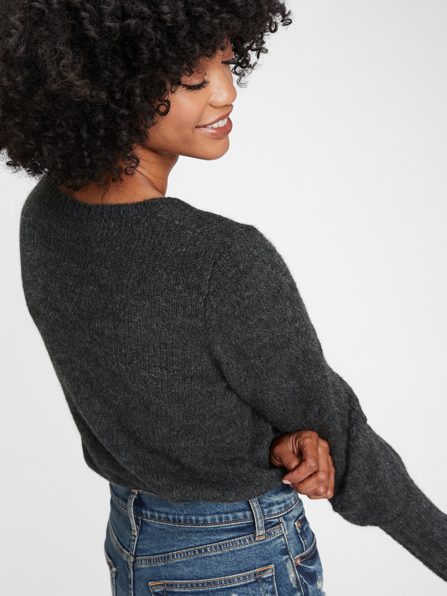 Jumper with 2025 puff sleeves