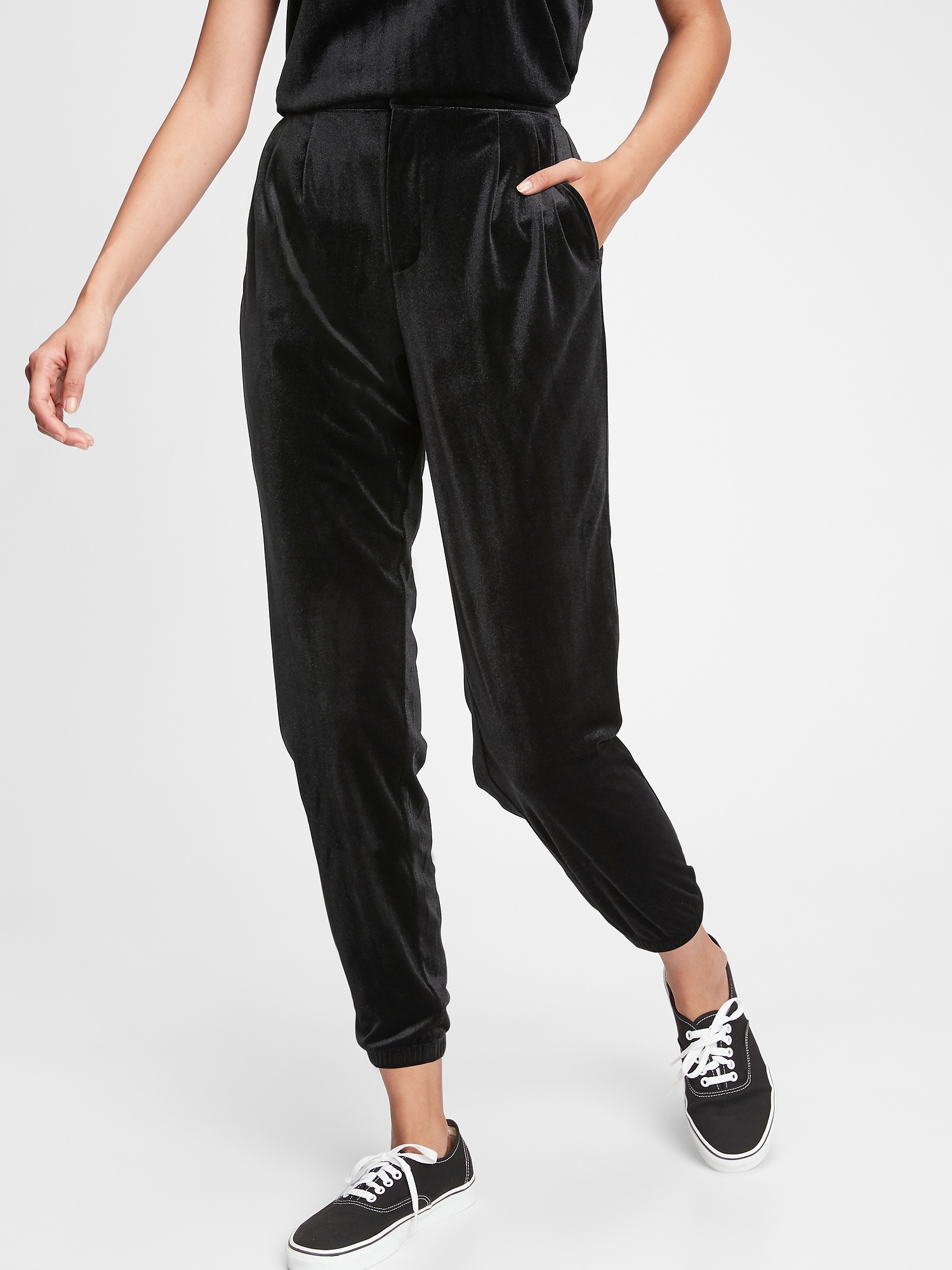 gap velvet trousers