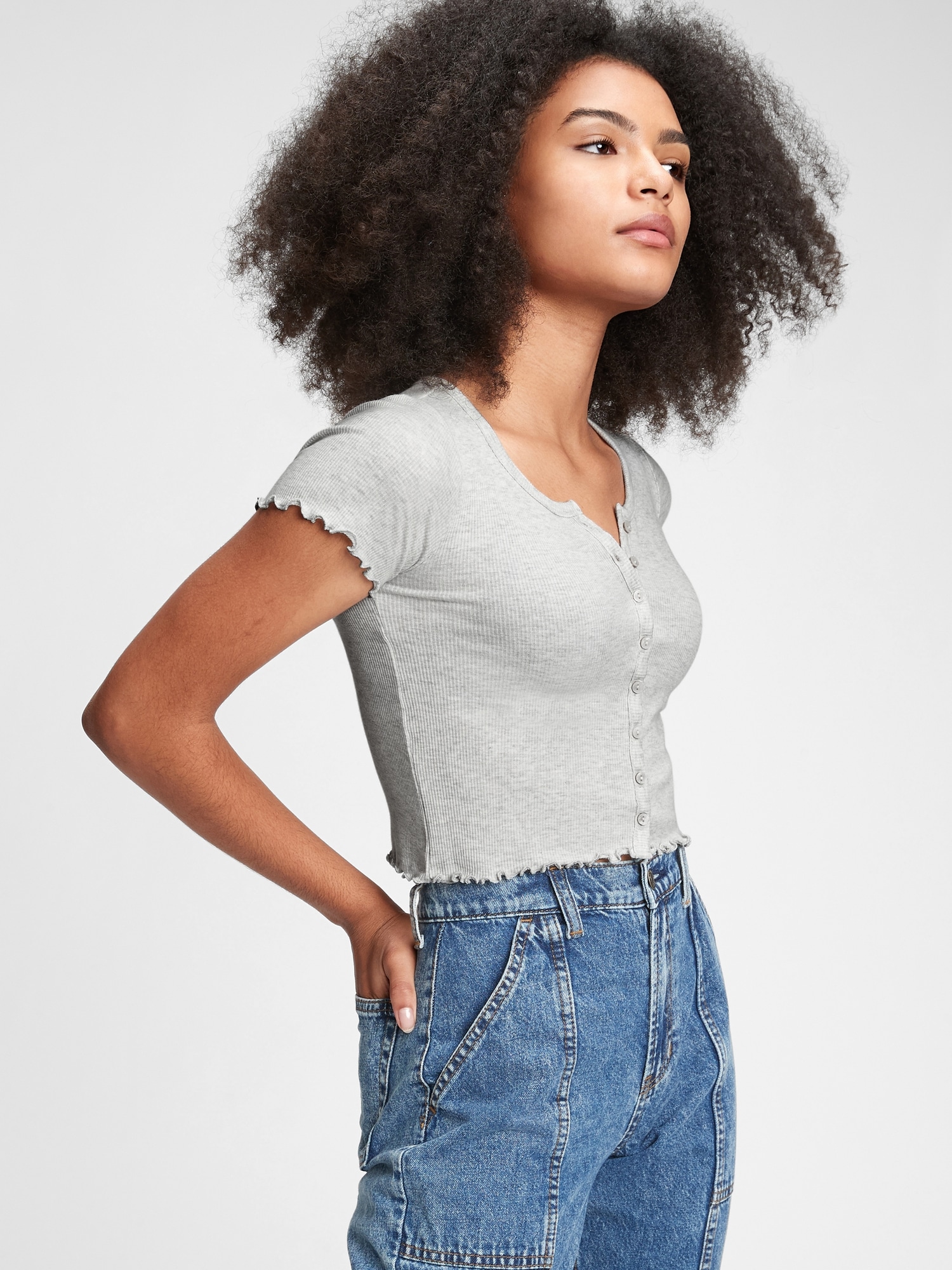 gap ribbed t shirt