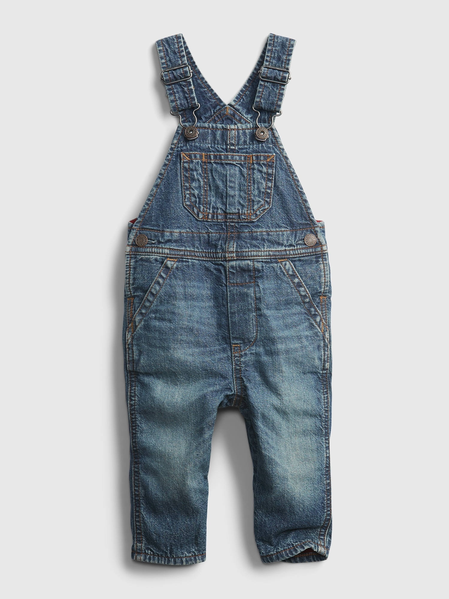 Baby Lined Denim Overalls