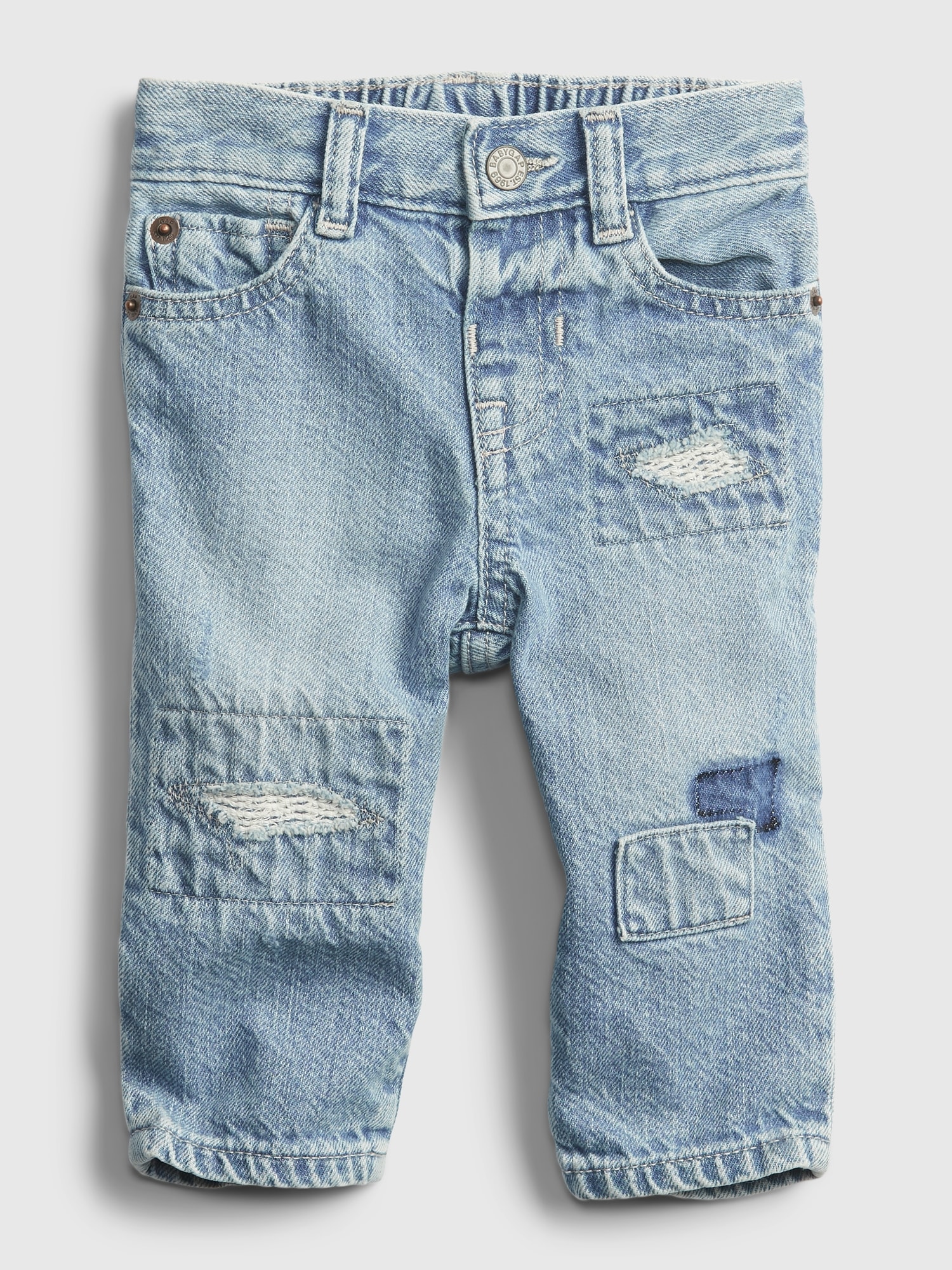 Distressed hot sale jeans gap