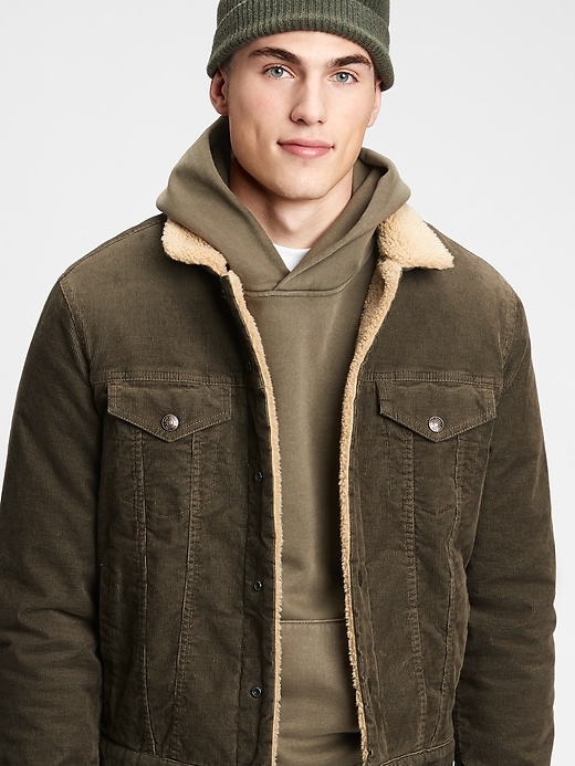 Icon Corduroy Sherpa Jacket | Gap