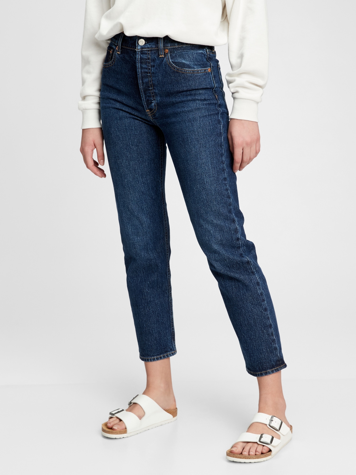 gap high rise cheeky straight fit