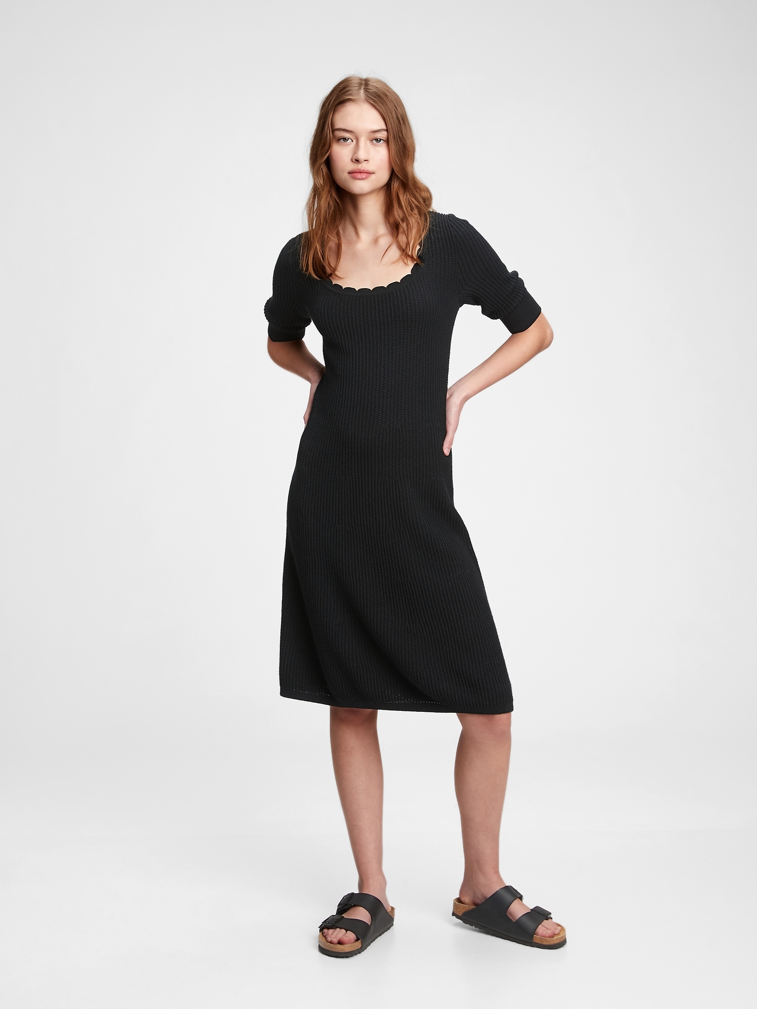 Fit and flare hot sale sweater dress