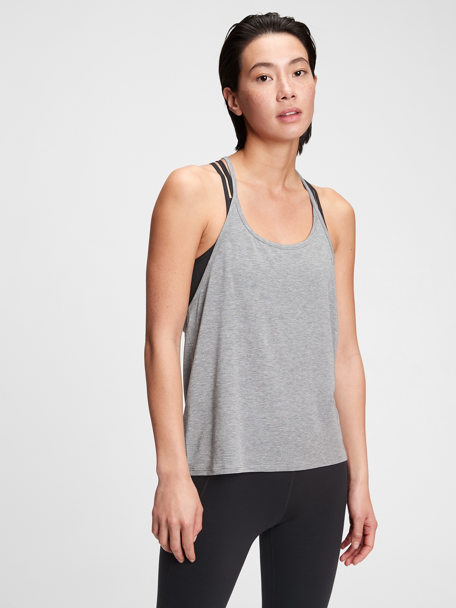 Swiftly Breathe Relaxed-Fit Crop Tank Top, Grey Sage/Grey Sage