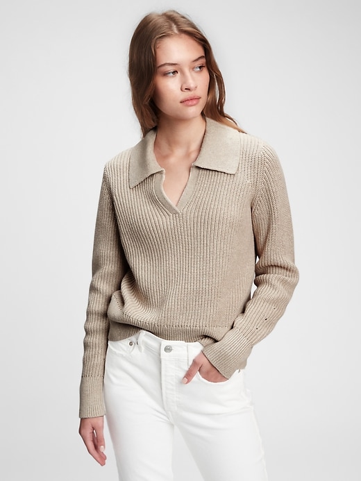 Open Collar Sweater