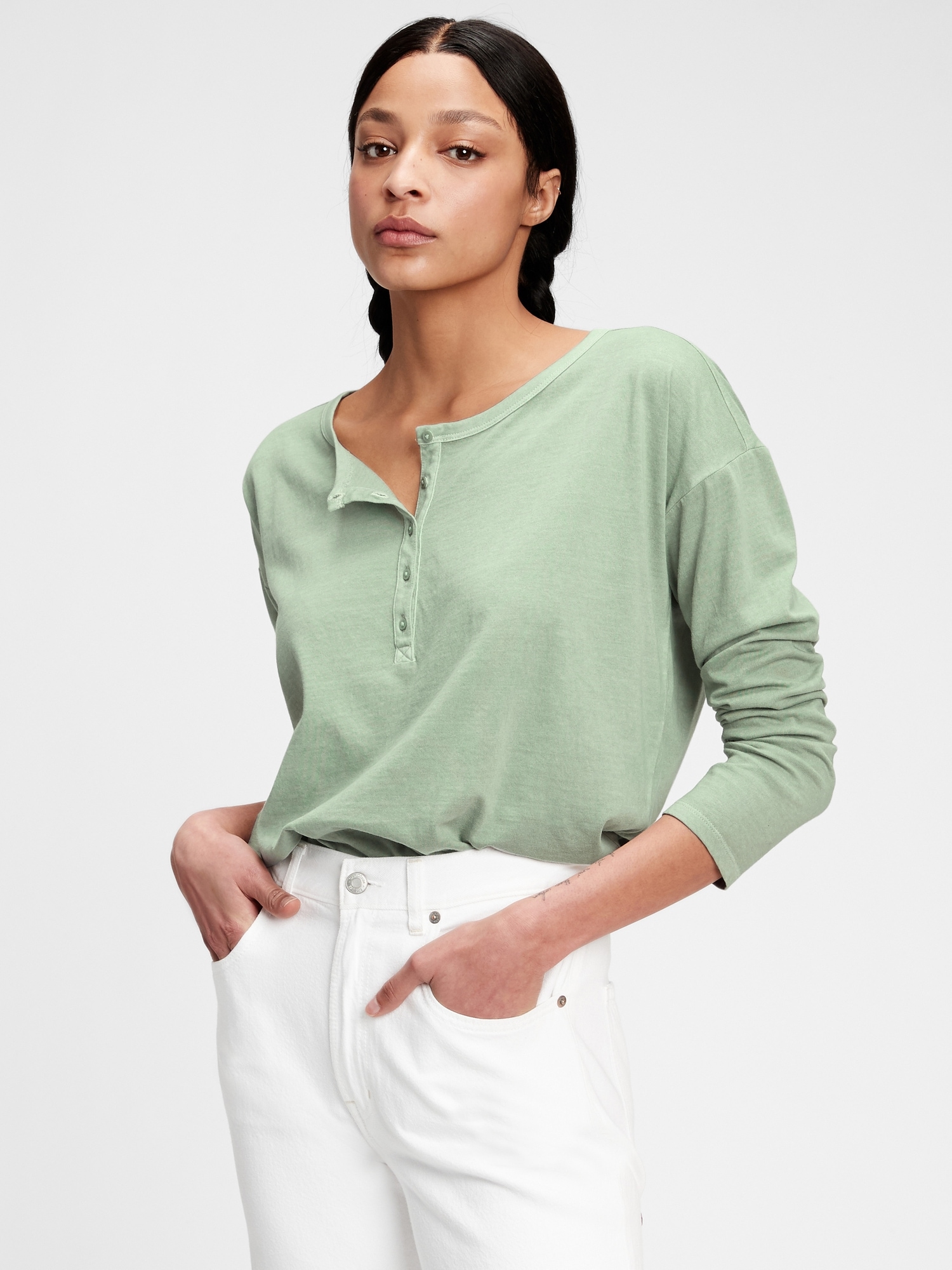 Organic Cotton Vintage Henley Shirt | Gap