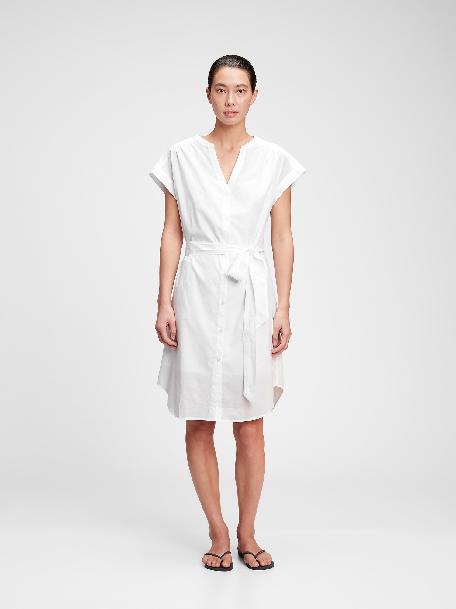 Gap white hot sale shirt dress