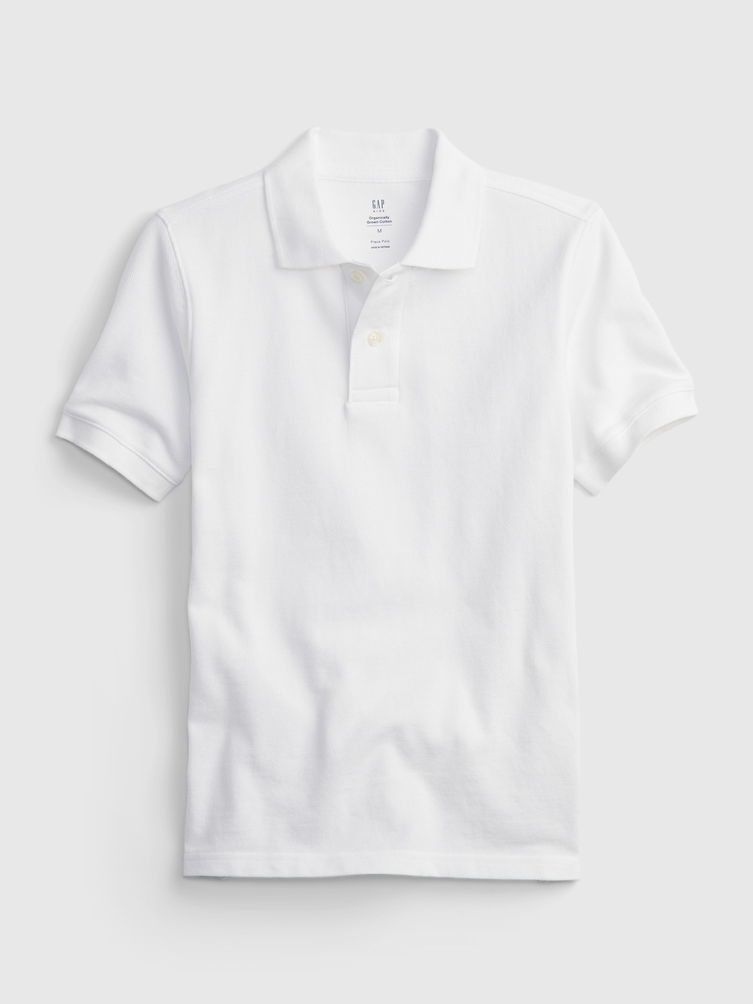 Gap Kids Organic Cotton Uniform Polo Shirt white. 1