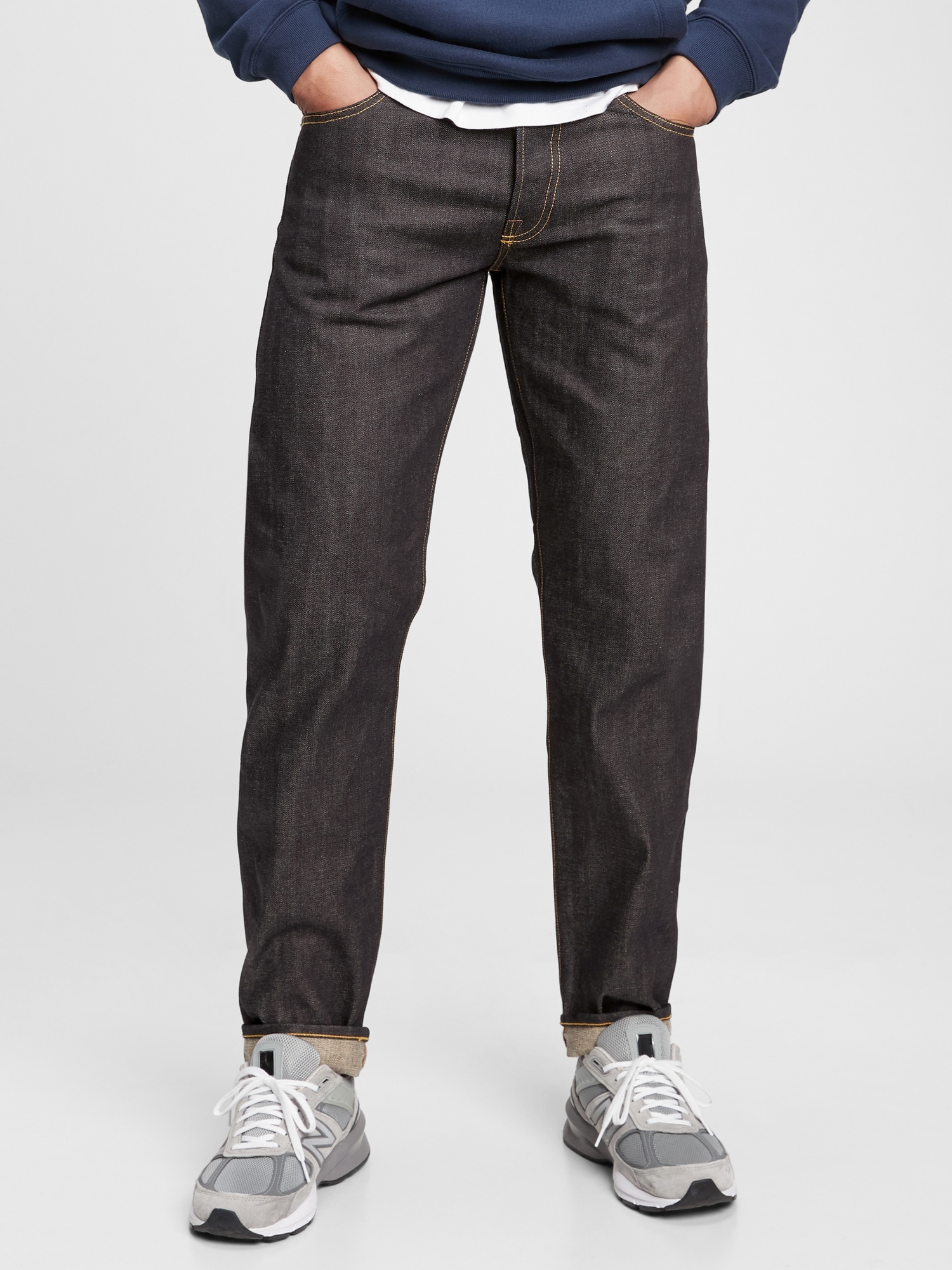 GAP Men's Straight Fit Denim Jeans, Tinted Blue, 40W x 34L
