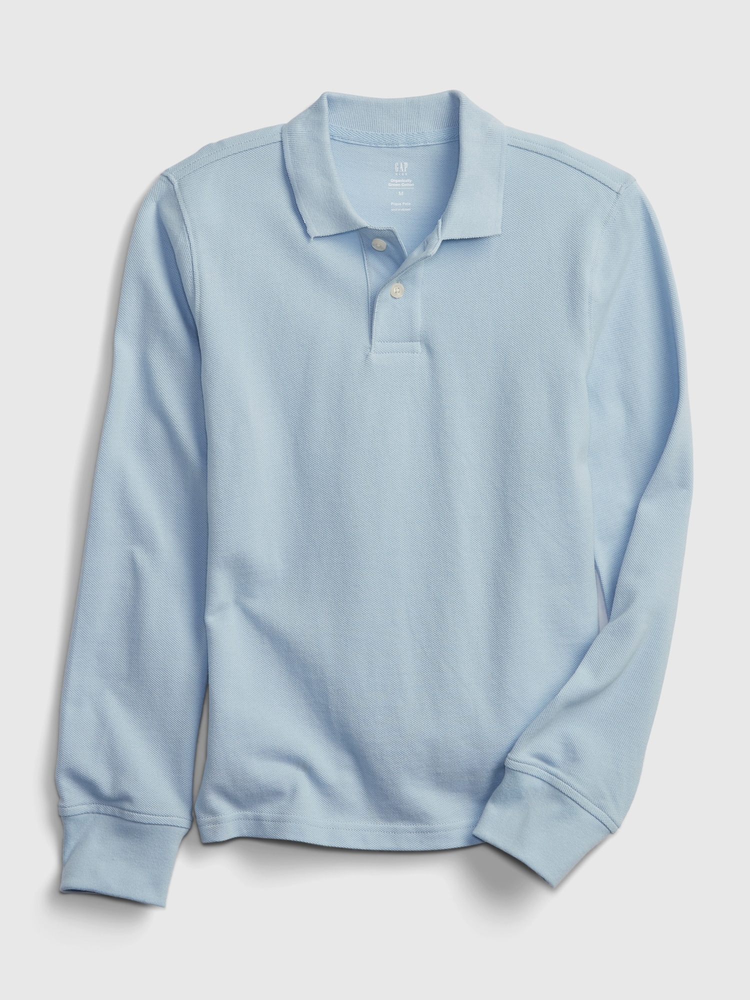 Gap Kids Organic Cotton Uniform Polo Shirt blue. 1