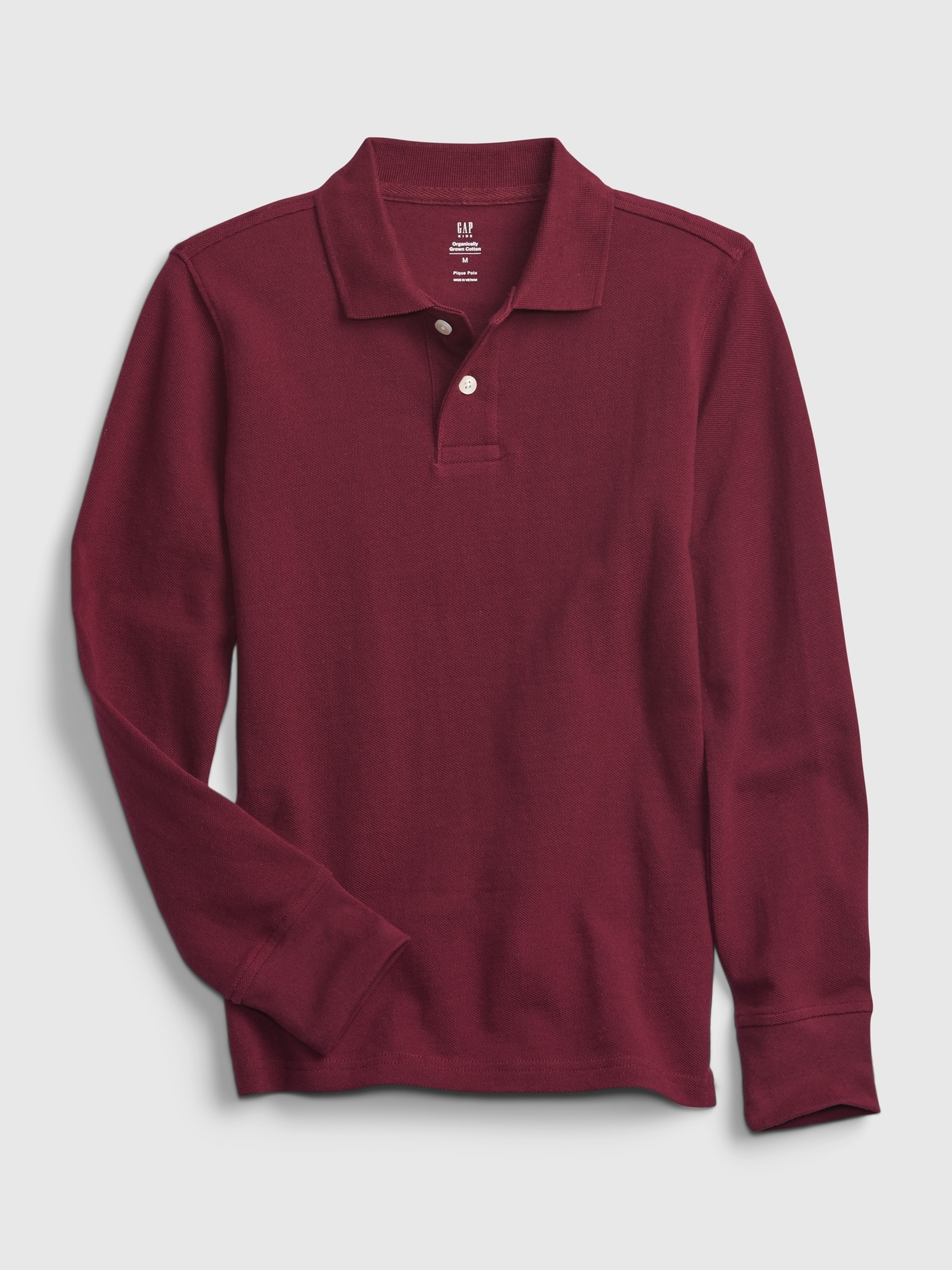 Gap Kids 100% Organic Cotton Uniform Polo Shirt red. 1