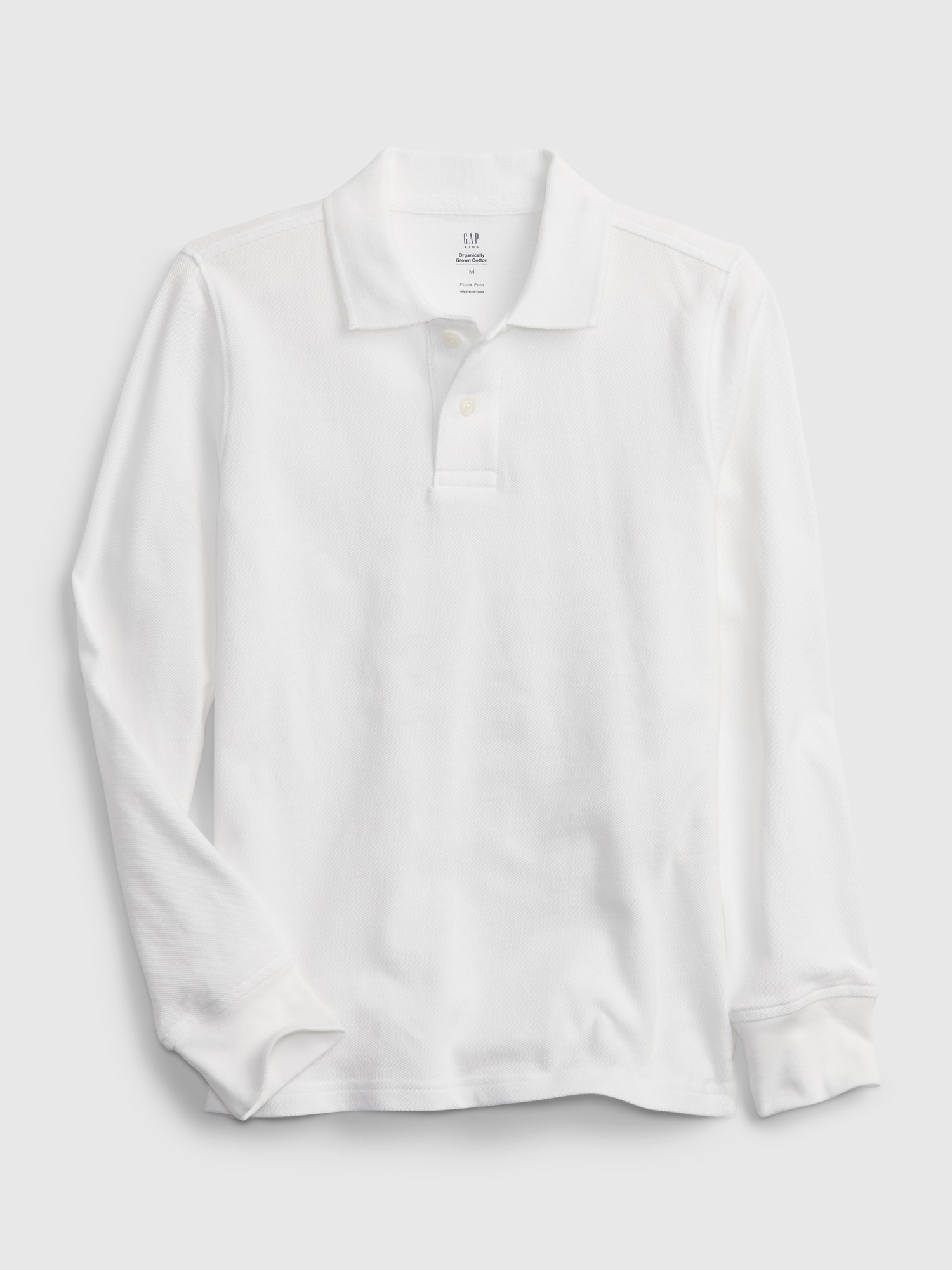 Gap Kids Organic Cotton Uniform Polo Shirt white. 1
