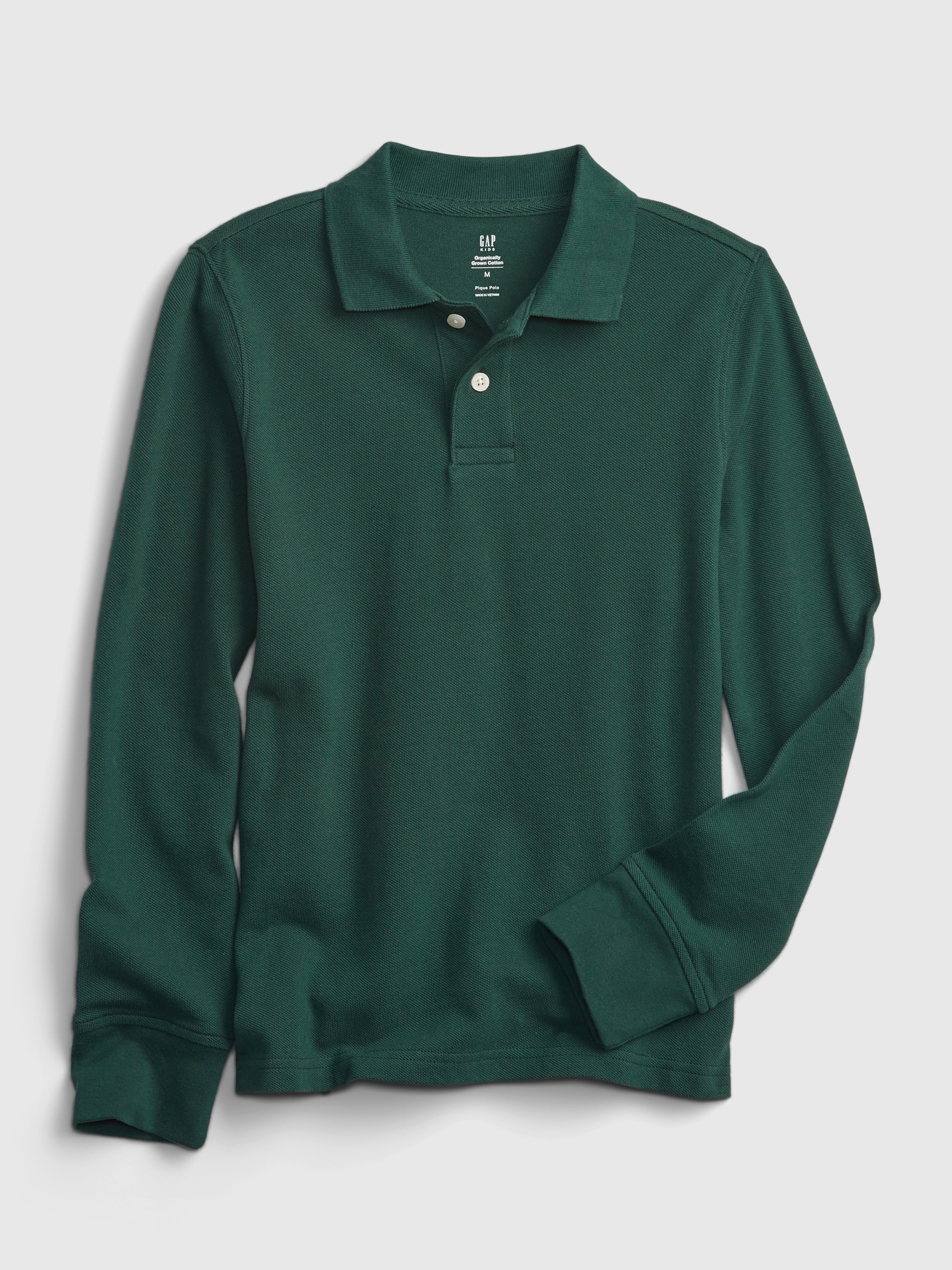 Gap Kids 100% Organic Cotton Uniform Polo Shirt green. 1