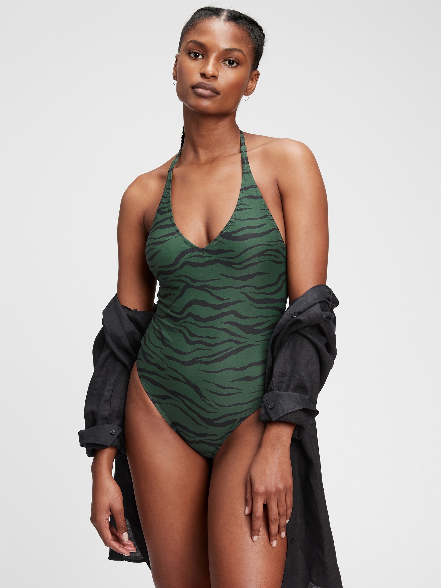 Low scoop back store one piece swimsuits