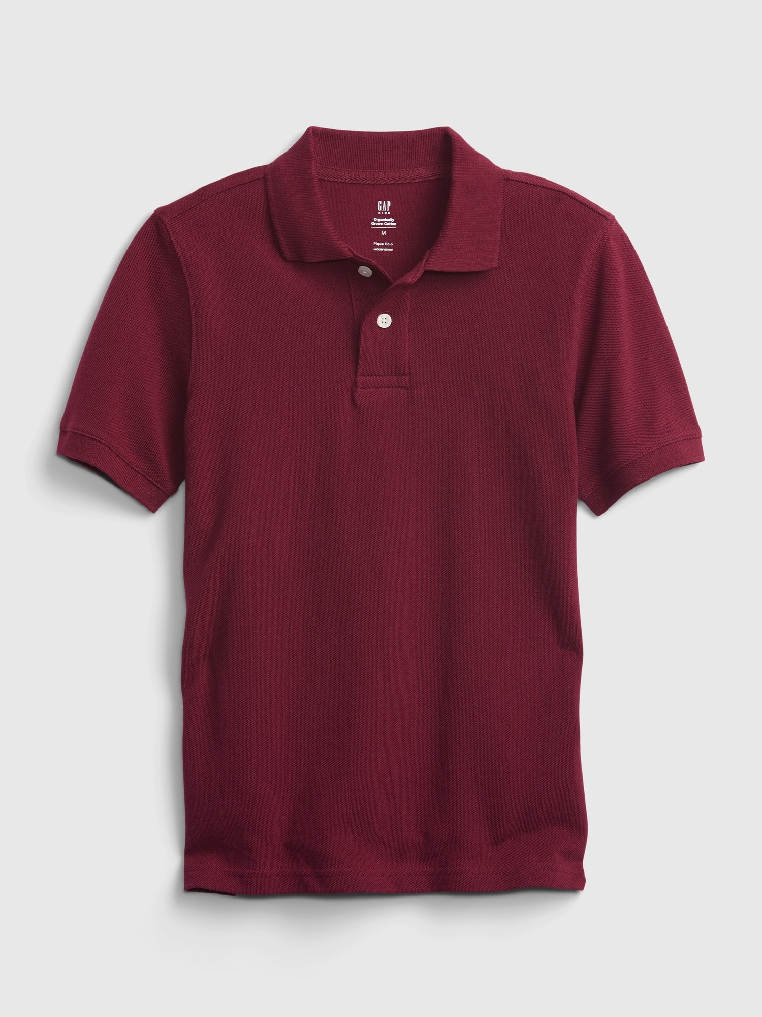 Gap Kids Organic Cotton Uniform Polo Shirt red. 1