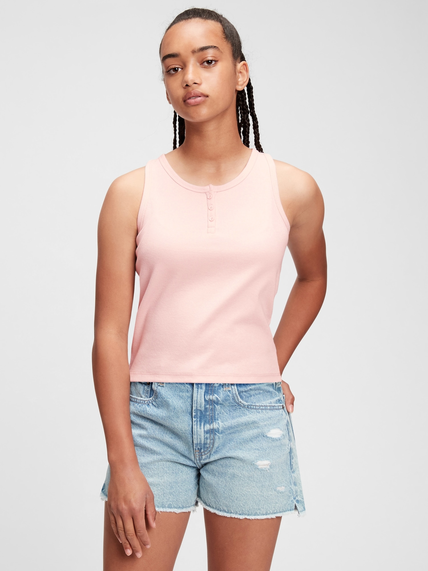 Out From Under Sophie Cropped Henley Top