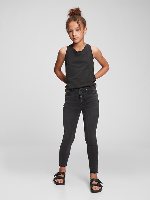 Image number 2 showing, Kids High-Rise Distressed Ankle Jeggings