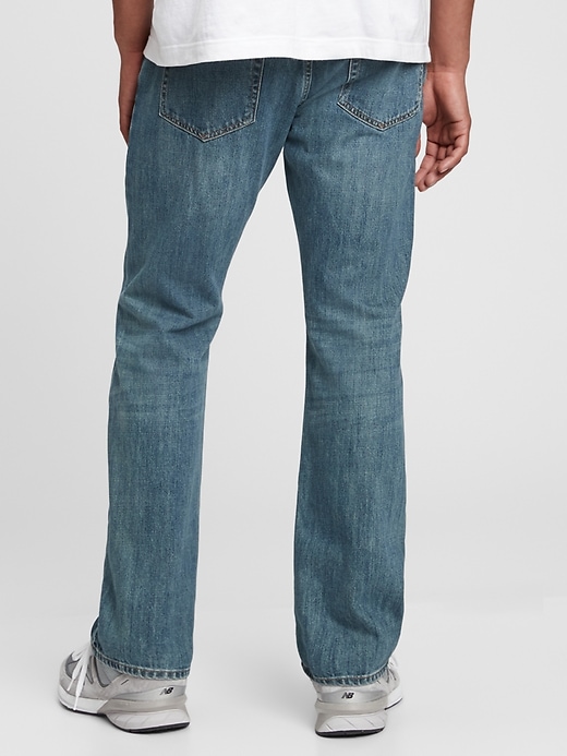 VINTAGE GAP Men Bootcut Jeans Size 16 Long Button Fly Medium Wash