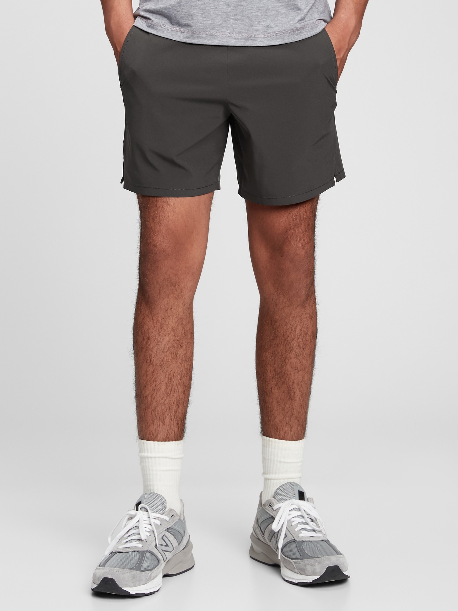 Gap Fit Recycled Running Shorts gray. 1