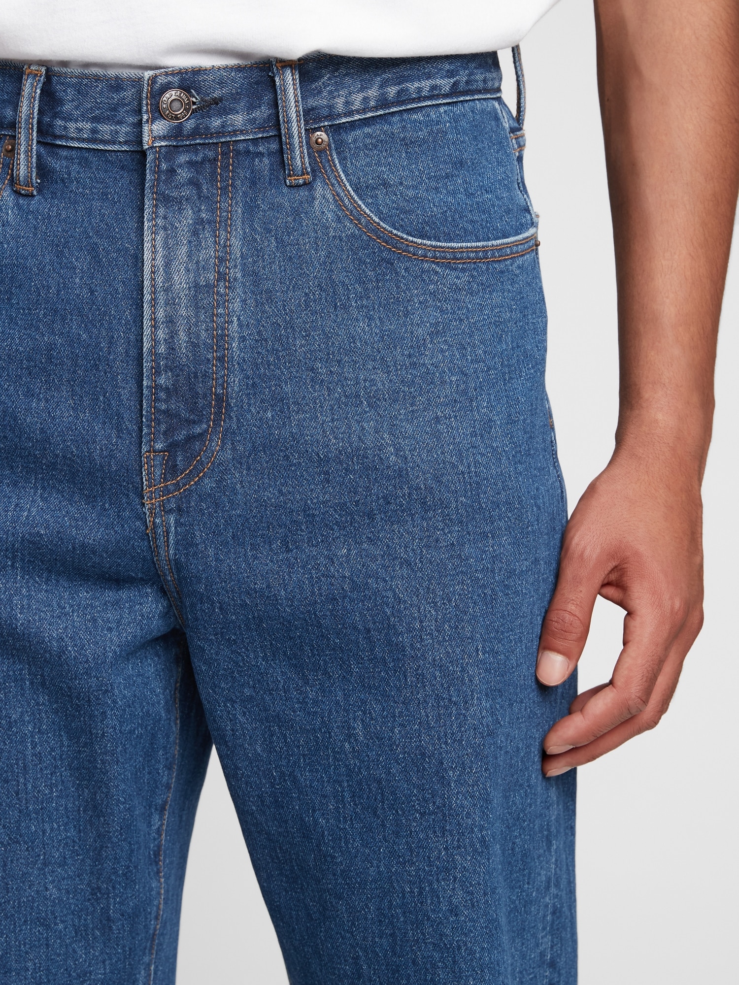 Men's GAP Slim Taper Fit GapFlex Stretch Denim Jeans Light Wash Faded  Whiskered