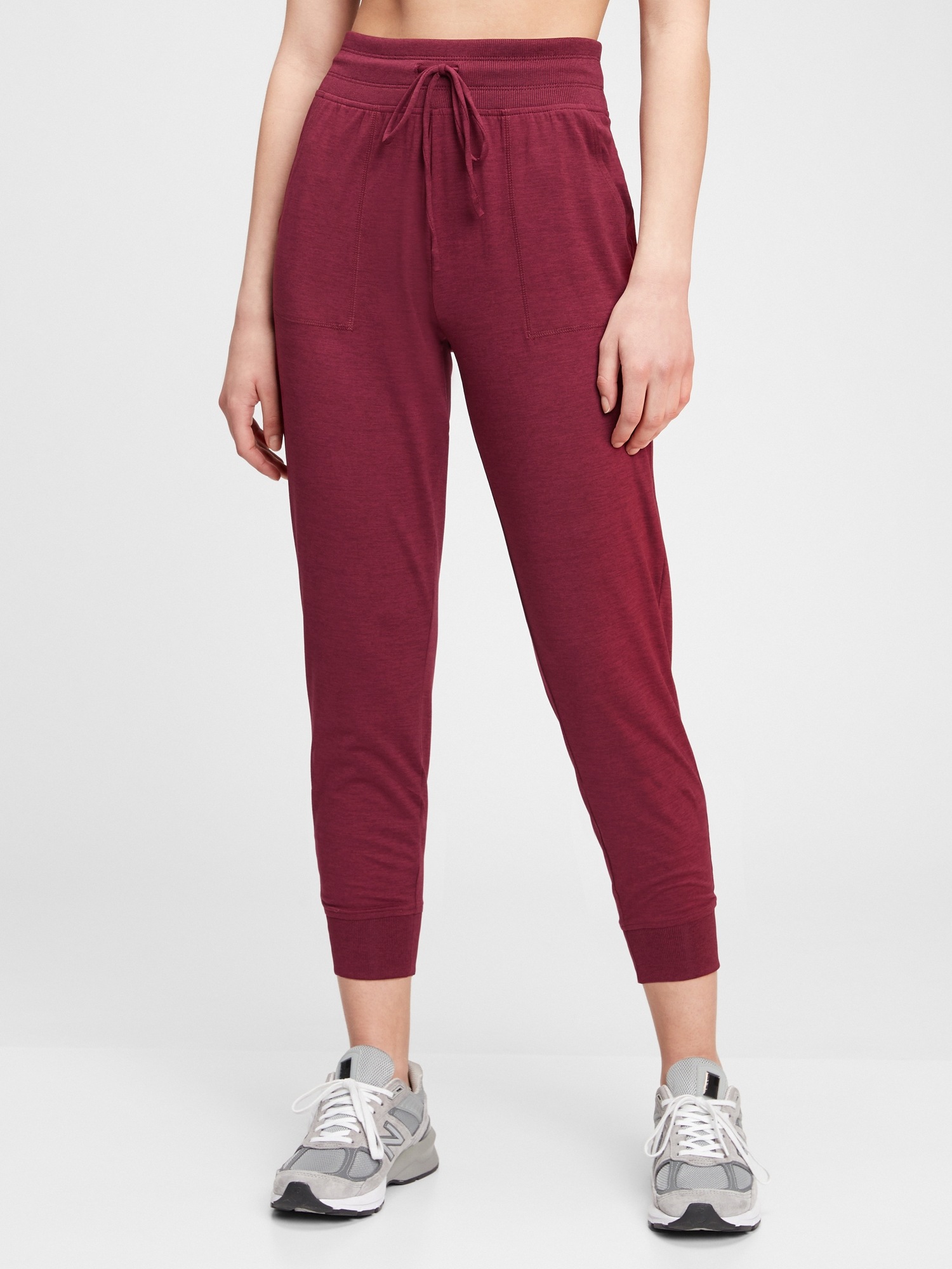 gap brushed tech jersey joggers