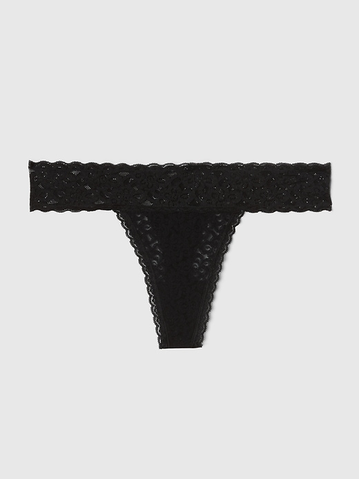 View large product image 1 of 1. Lace Thong