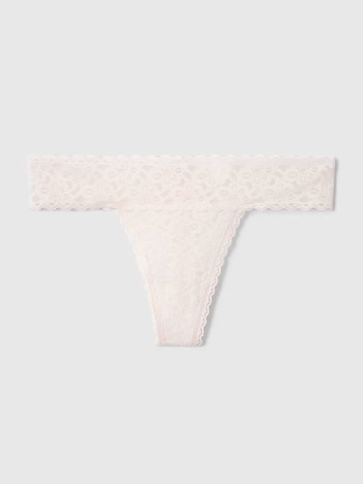 H&M White Lace Mid Rise Thong String Panties Size M NWT