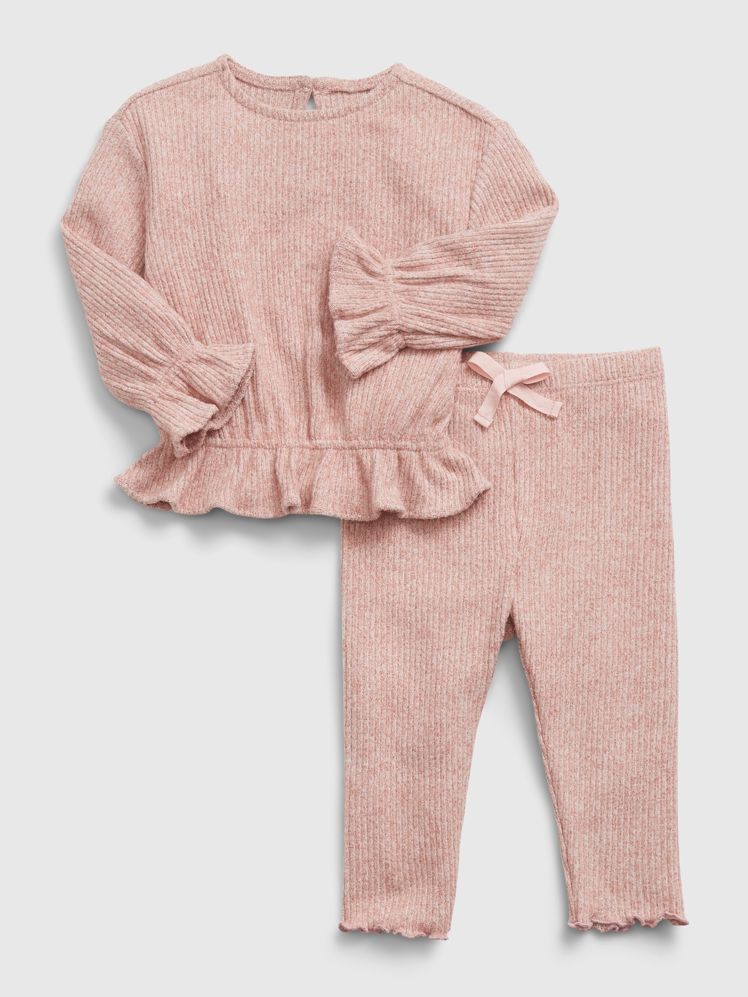 Baby Softspun Ribbed Knit Outfit Set Gap