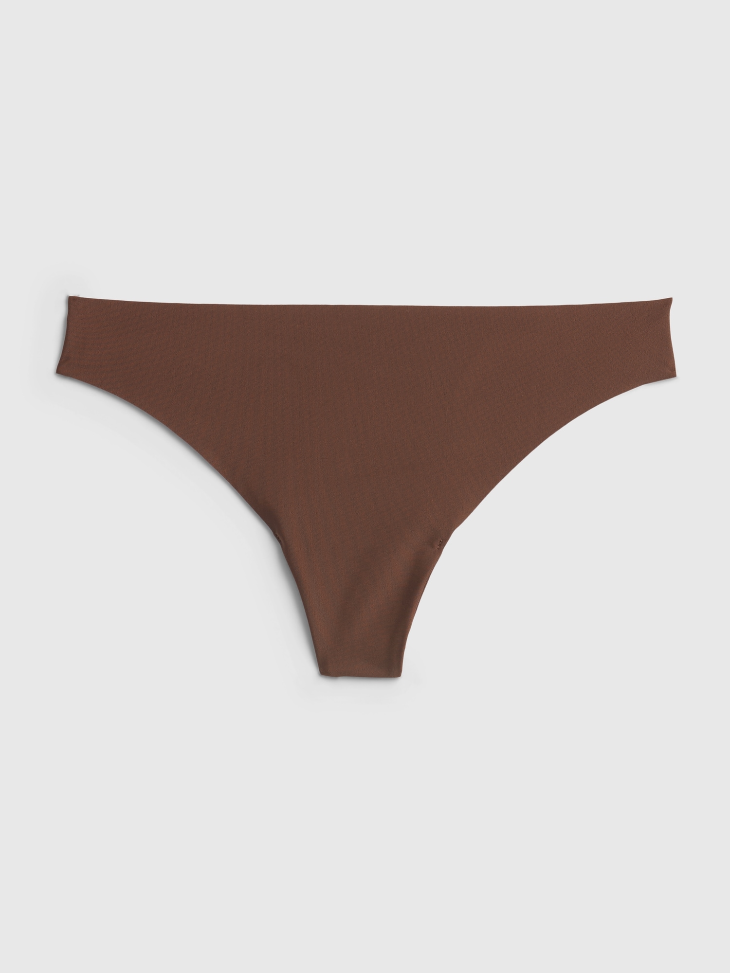 NEW Microfiber No-Show Thong Panty in Brown