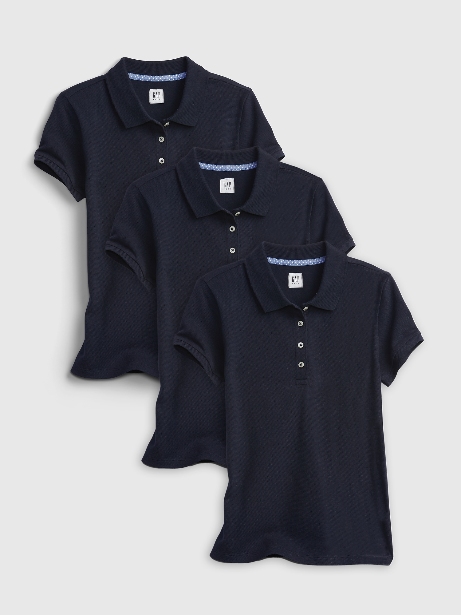 Gap Kids Uniform Polo Shirt (3-Pack) blue. 1
