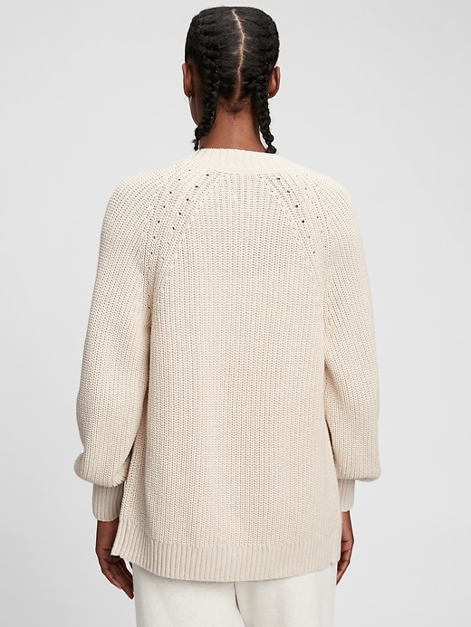 Boyfriend Shaker-Stitch Cotton Cardigan | Gap