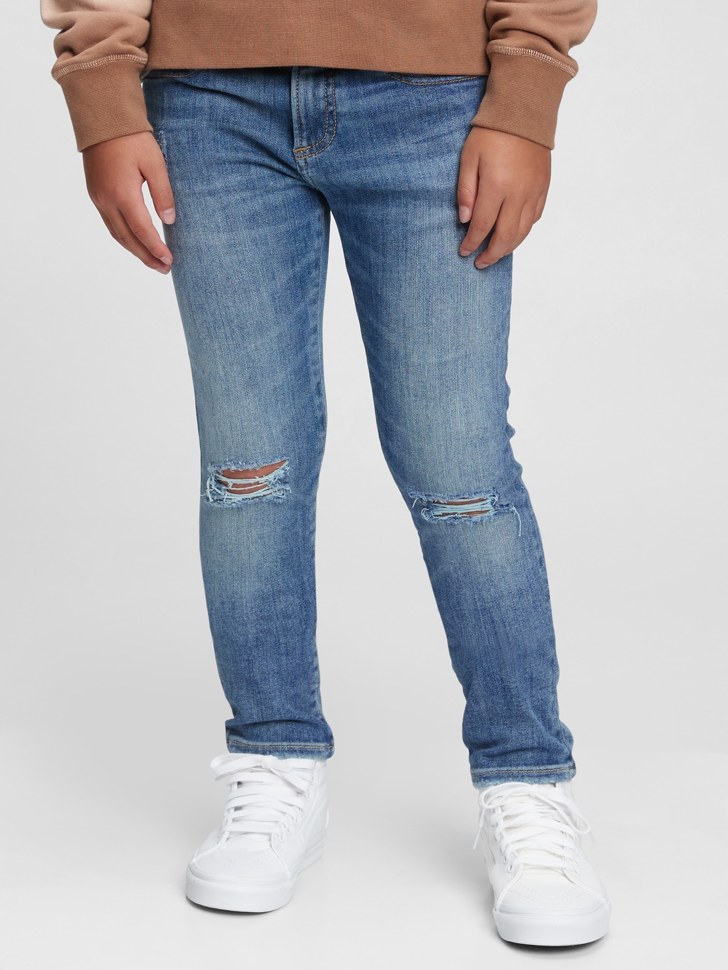 Kids Distressed Skinny Jeans with Washwell™ | Gap
