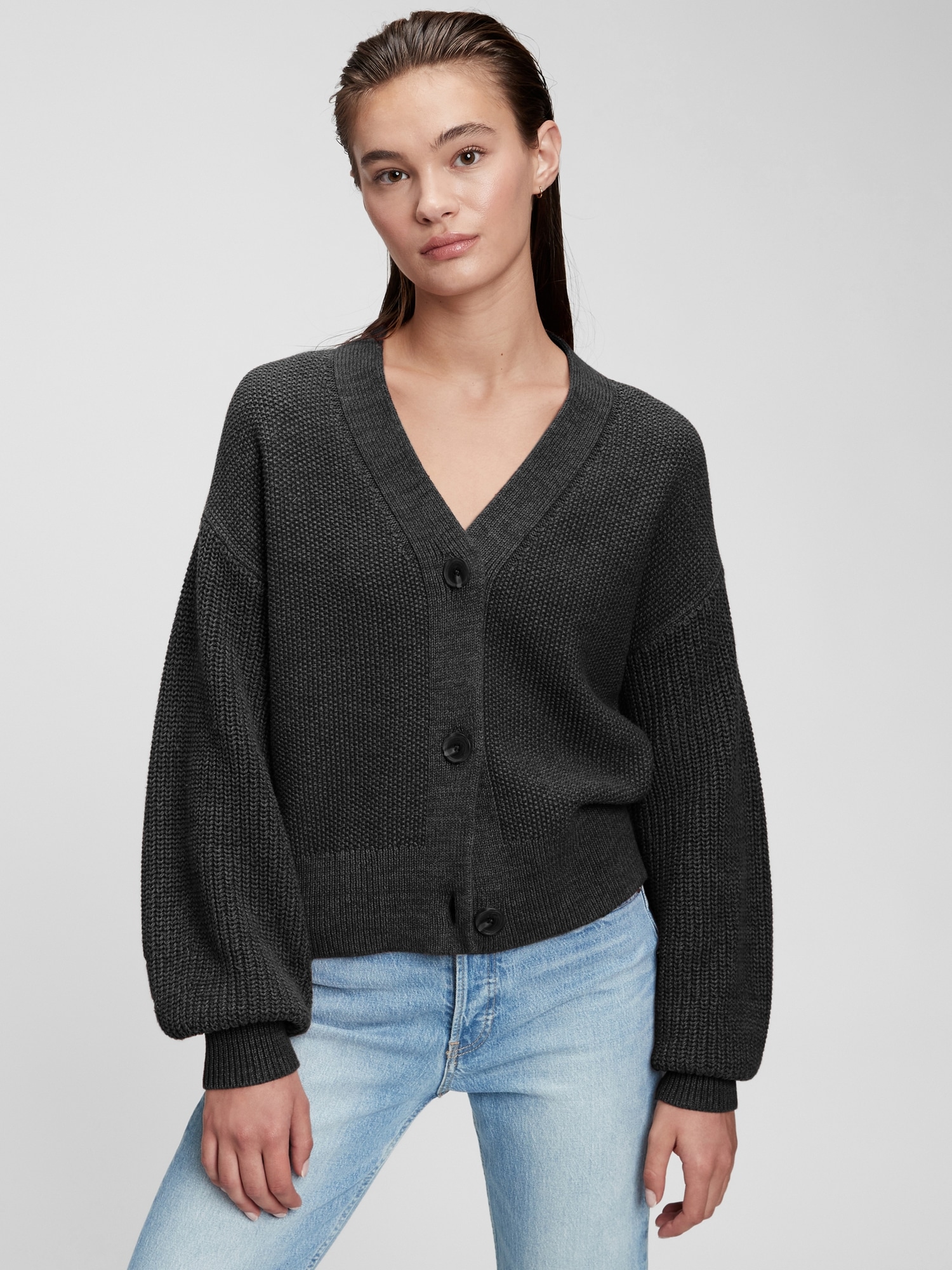 gap button front cardigan