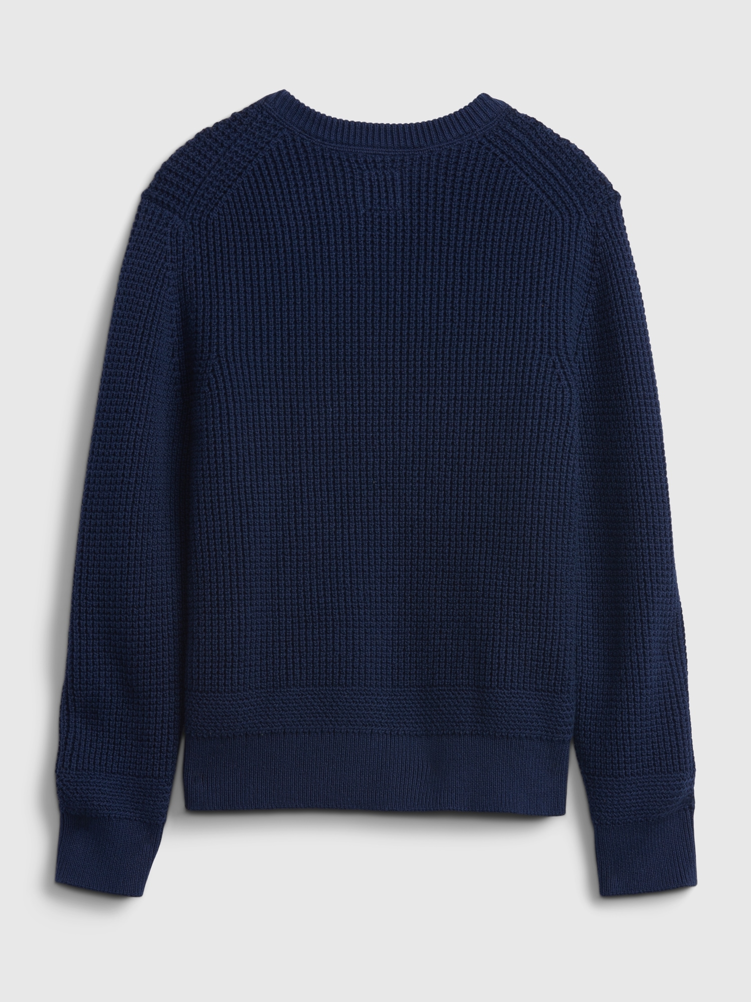 Waffle knit store crewneck sweater