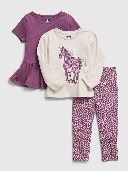 Gap Toddler Organic Cotton Mix and Match 3-Piece Outfit Set. 1