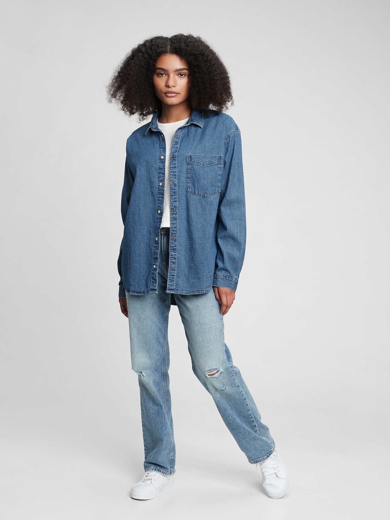 Teen Oversized Denim Shirt | Gap